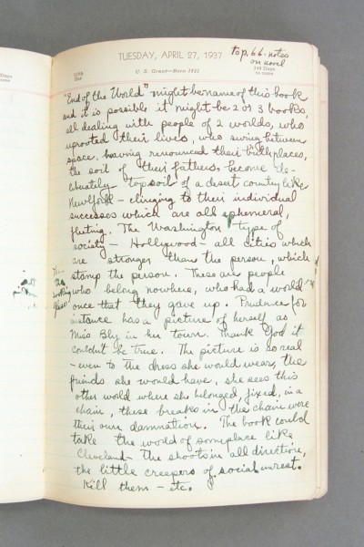 1937 Diary excerpt B P01 26
